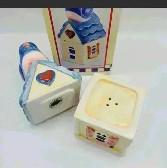 Vintage 1993 Susan Winget Bird House Salt & Pepper Shaker Brand New - Picture 4 of 12